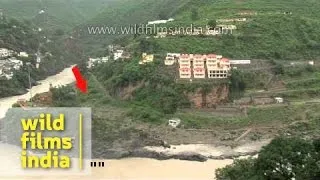 Devprayag before and after the floods