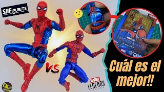 SH figuarts 🆚 Marvel Legends spiderman traje final spiderman no way Home!!!