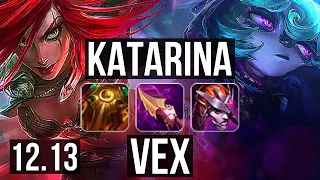 KATARINA vs VEX (MID) | Penta, 500+ games, Godlike | EUW Diamond | 12.13