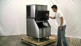 Manitowoc Full Size Cube Ice Machine w/ Storage Bin - Indigo Series Video (ID-0503W_B-400)