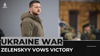 One year into Russian invasion, Ukraine’s Zelenskyy vows victory