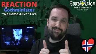 🇳🇴 NORWAY / REACTION: "We Come Alive" by Gothminister Live from Semi 1 (Melodi Grand Prix 2024)