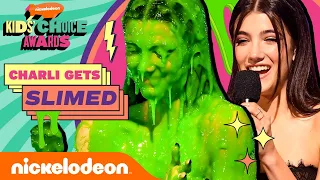 Charli D'Amelio Gets SLIMED After Winning 'Favorite Female Social Star' | Kids' Choice Awards 2021