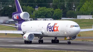 (4K) Plane Spotting at Portland Int'l Airport PDX | MD11, 767, A330, 757, A321NEO