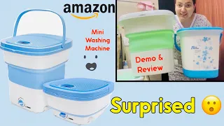 Portable Washing Machine Vlog : Machine & Me Both Surprised | Demo & Review 😎😱👍🏻