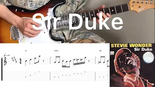 Stevie Wonder - Sir Duke (guitar cover with tabs & chords)