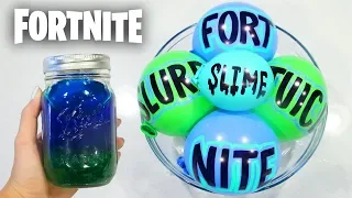 Making FORTNITE Slurp Juice Slime with Satisfying Balloon Cutting!