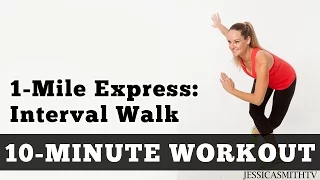 1 Mile Express Interval Walk - Low Impact Cardio You Can Do At Home In A Small Space!