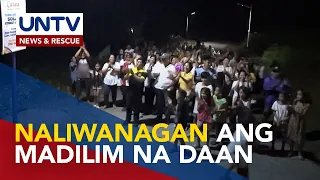 Ilang lugar sa CamNorte na nagtitiis sa madilim na daan, napailawan sa tulong ng MCGI, UNTV at PNP