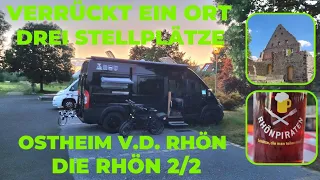 Mit dem Wohnmobil auf dem Wohnmobilstellplatz in  Ostheim V.D. Rhön mit Biergärten