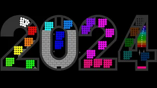 Happy New Year 2024 - The Alphabet 16 Eliminations Marble Race in Algodoo