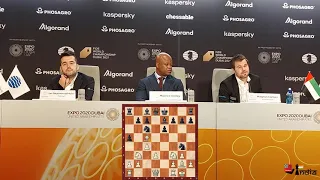 Game 9 - The Press conference after Magnus Carlsen's 3rd win at World Championship 2021