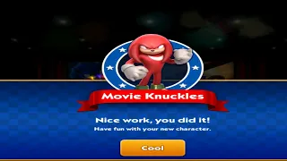 Sonic Dash - New Character Movie Knuckles - All Characters Unlocked - Android Gameplay