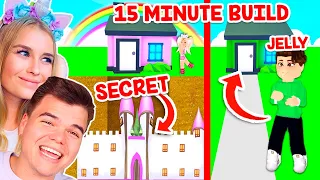 CHALLENGING My BOYFRIEND To A *15 MINUTE BUILD CHALLENGE* In Adopt Me! (Roblox)