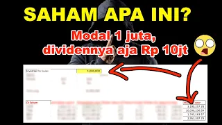 Belinya 1 Juta, Dapat Dividennya 10 juta. Saham Apa?