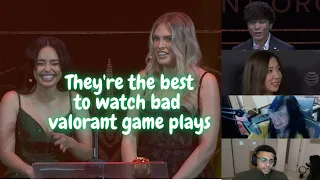 Valkyrae ROASTING Sykkuno, Fuslie, Lily and Myth at the Streamer Awards.