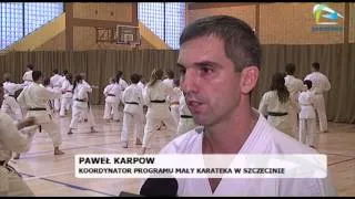 Legendarny sensei Kwieciński uczył dzieci karate.