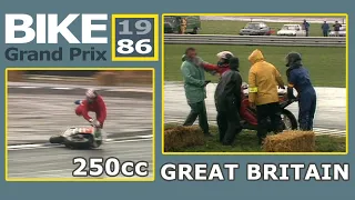 Alan Carter punches a marshal! 1986 British Bike Grand Prix | 250cc Race