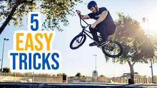 TOP 5 EASIEST BMX TRICKS TO DO ANYWHERE (Easy to learn)