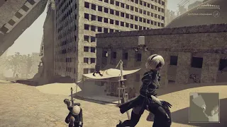 NieR: Automata [RUS, без комментариев]. Часть 3: Пустыня.