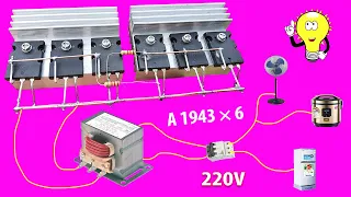 How to make a simple inverter 3000W, 12 to 220v A1943, creative prodigy #96