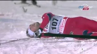 Petter Northug. Crazy finish in Kuusamo 2011