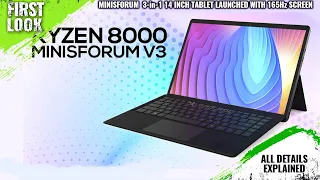 Minisforum AMD Hawk Point 3-in-1 Tablet With 14 inch 165Hz Screen - Explained All Spec, Features