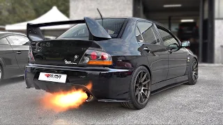 9000rpm Lancer EVO VIII by VA.MA (650+HP) feat. Anti-Lag | DYNO PULLS, Accelerations, Flames & More!