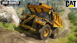 Spintires: MudRunner - CATERPILLAR 797F Mining Dump Truck Driving Uphill