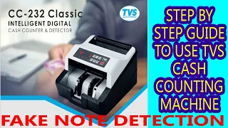 TVS CC232 Classic Note Counting MachineITuitorial (Hindi)|Detect Fake notes I@Technical ComputerHubI