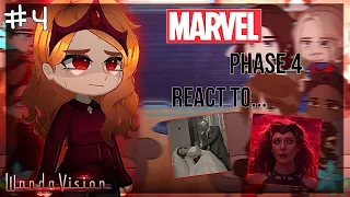 Marvel phase 4 react to... / Реакция Марвел фаза 4 на... || Wanda(WandaVision) || RUS/ENG || part 4