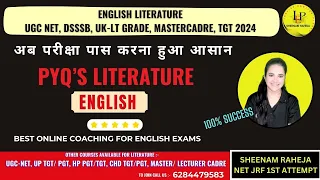 🔴LEC-10- UGC NET JUNE 2024 ENGLISH LITERATURE 2016 paper #ugcnetenglish #net2024 #englishliterarture