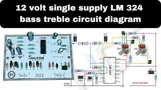 LM324 bass treble circuit diagram ||