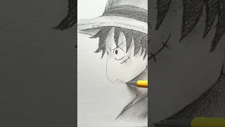 Drawing Luffy from One Piece ✨ #onepiecememes #art #shorts