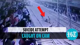 Watch: Cops rescue man from rail track seconds before being mowed to death