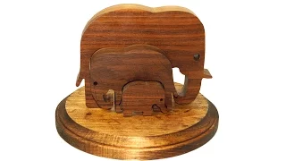 Scroll Saw Project | Nested Elephant Family Puzzle