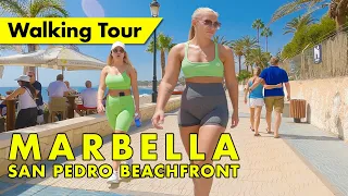 Marbella beachfront walk 2022 - San Pedro de Alcántara boardwalk immersive virtual tour