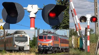Vintage railroad crossing in Rawicz, Poland – 6 Trains