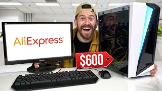 I Built A Gaming PC Using Only Parts From AliExpress!! (AliExpress Vs. Wish PC)