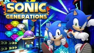 Gameplay de Sonic Generations na fase speed highway