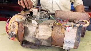 Old Generator Restoration Severely Damaged Rusty // Old Generator Restoration Damaged
