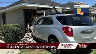 4 teens arrested after chase ends in crash into LaPlace home