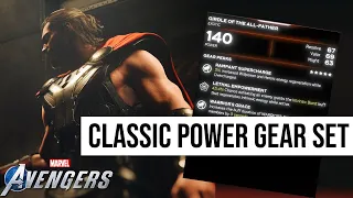 Marvel's Avengers - Gear Guide: Thor - Classic Power (All Father) Gear Set