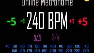 Metronomo Online - Online Metronome - 240 BPM 4/4