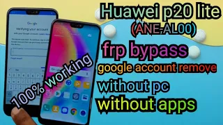 Huawei P20 Lite (ANE-AL00) 8.0 Frp bypass | google account remove | without pc @salamtechmalayalam