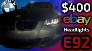 BMW E92 Ebay Headlight Installation!