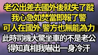 老公出差去國外後就失了蹤，我心急如焚當即報了警，可他人在境外  警方也無能為力，此時司機大驚說坐車不是老公，得知真相我嚇出一身冷汗 #故事#情感#情感故事#人生#人生經驗#人生故事#生活哲學#為人哲學