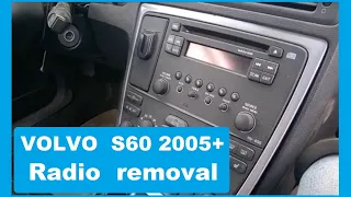 Volvo S60 XC70 Radio removal HU-650 850 2005-2009