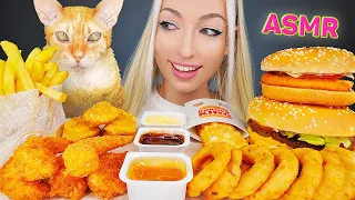 ASMR EATING BURGER KING, SHRIMP, CHICKEN NUGGETS, ONION RINGS, WHOPPER 버거킹 햄버거 FRIED FOOD MUKBANG 먹방