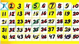 Prime numbers | Sieve of  Eratosthenes | Easy method to learn prime numbers | Grade 5 prime numbers